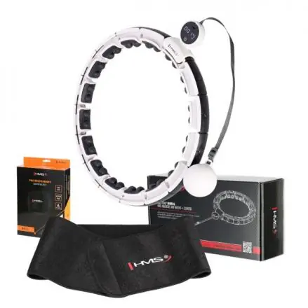 Masážní hula hoop se závažím a počítadlem + zeštíhlující pás HMS HHM16 Cenová Bomba