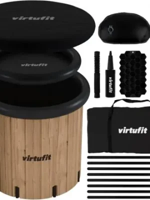 Super Cena Otužovací káď VIRTUFIT Ice Bath XXL Wood Look
