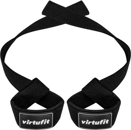 Super Cena Trhačky VIRTUFIT Padded Lifting Straps Černé