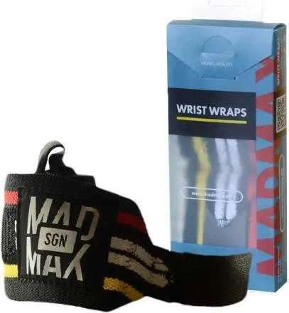 Sezónní Sleva Elastická bandáž na zápěstí MADMAX žluto/červená