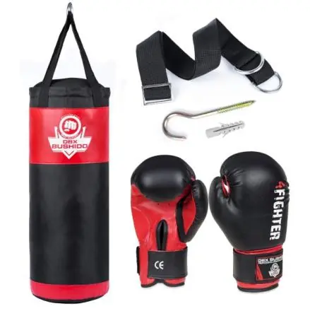 Jen Po Omezenou Doba Sada pro trénink boxu DBX BUSHIDO Kids60.2 červená