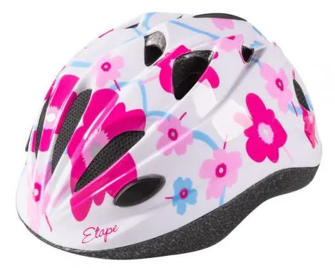 Levný Cyklistická helma Etape Pony dětská bílá-růžová