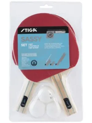 Set na stolní tenis STIGA Sassy - 2 pálky, 3 míčky, 1 síť Top Prodej