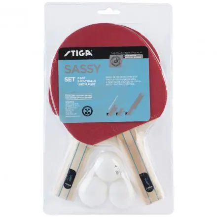 Set na stolní tenis STIGA Sassy - 2 pálky, 3 míčky, 1 síť Top Prodej