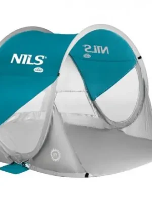Samorozkládací plážový stan NILS Camp NC3142 modrozelený Novinka