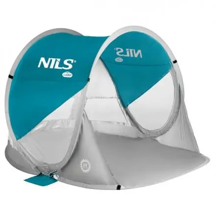 Samorozkládací plážový stan NILS Camp NC3142 modrozelený Novinka