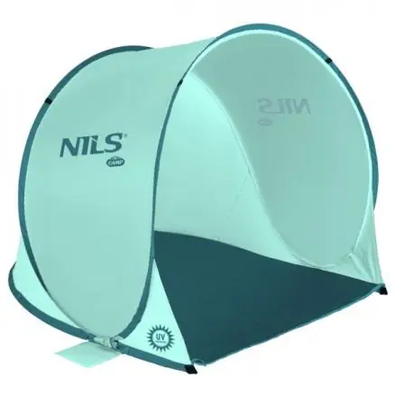 Cenově Výhodný Samorozkládací plážový stan NILS Camp NC3173 mentolový