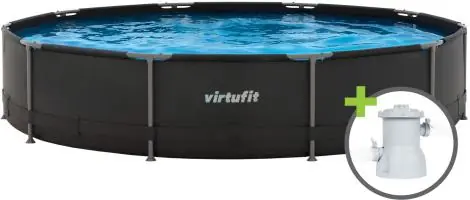 Bazén VIRTUFIT Round Swimmingpool 366 x 76 cm černý Sleva