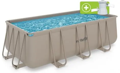 Sleva Bazén VIRTUFIT Rectangular Swimmingpool 400 x 200 cm béžový