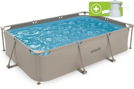 Bazén VIRTUFIT Rectangular Swimmingpool 300 x 210 cm béžový Horká Nabídka
