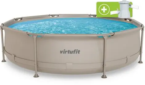 Výhodná Nabídka Bazén VIRTUFIT Round Swimmingpool 305 cm béžový