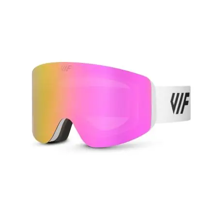 Lyžařské a snowboardové brýle VIF SKI & SNB bílé x růžové Tovární Cena