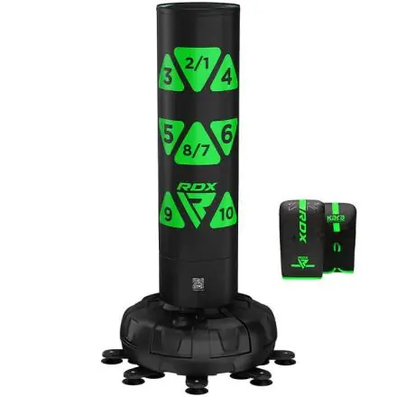 Tovární Cena Volně stojící boxovací pytel RDX KT Ronin zelený s rukavicemi