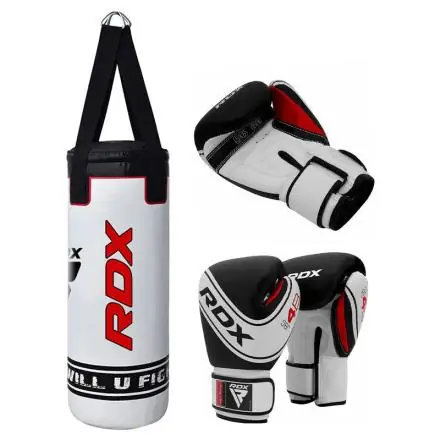 Novinka Boxovací pytel RDX 4W dětský s rukavicemi bílý