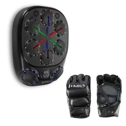 Sleva Elektronický boxerský terč HMS TB10 s LED, Bluetooth a rukavicemi