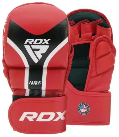Grapplingové rukavice RDX AURA shooter T-17 red/black Tovární Cena