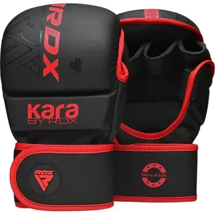 Grapplingové rukavice RDX Kara Shooter F6 červené Cenová Bomba