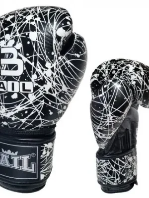 Boxerské rukavice BAIL Leopard image 14 oz. splash (černo-bílé) Omezená Nabídka