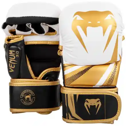 Must-Have MMA sparring rukavice VENUM Challenger 3.0 bílé/černo-zlaté