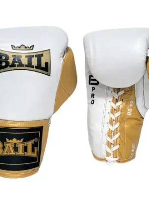 Finální Výprodej Boxerské rukavice BAIL Profi 04 šněrovací zlatá/černá