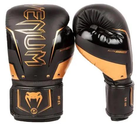 Boxerské rukavice VENUM Elite Evo Black/Bronz Pouze Dnes