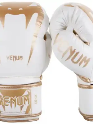 Boxerské rukavice VENUM Giant 3.0 - kůže Nappa bílo/zlaté Sezónní Sleva