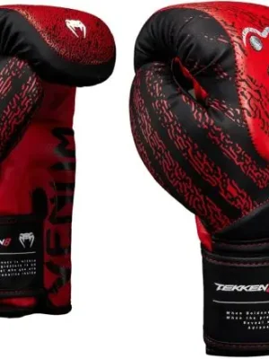Boxerské rukavice VENUM x TEKKEN 8 Kazuya červené/černé Finální Výprodej