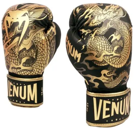Sleva Boxerské rukavice VENUM Dragon's Flight Černo/bronzová vel. 12 oz