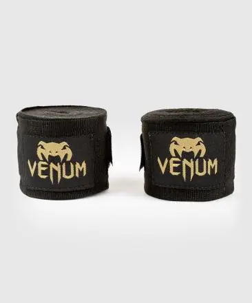 Boxerské bandáže VENUM Kontact 4 m Black/Gold Novinka