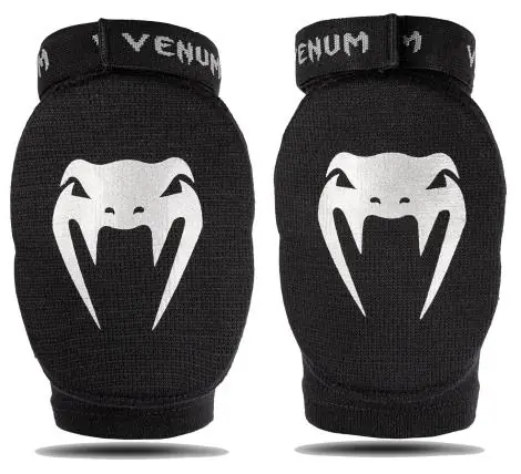 Bandáže na loket VENUM Kontact Elbow Guard černé/stříbrné Super Cena