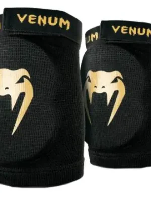 Bandáže na loket VENUM Kontact Elbow Protector černé/zlaté Novinka