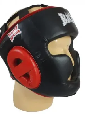Autentický Boxerská přilba - kůže Sparring s ochranou brady BAIL