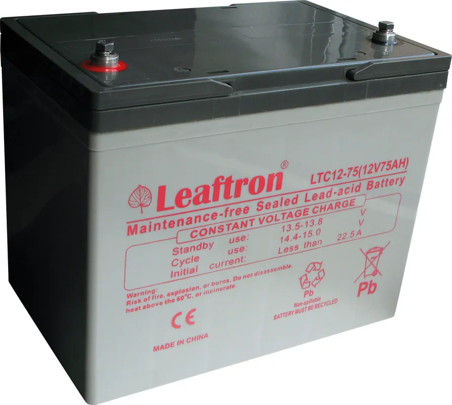 Originální Akumulátor Leaftron LTC12-75 (12 V/75 Ah)