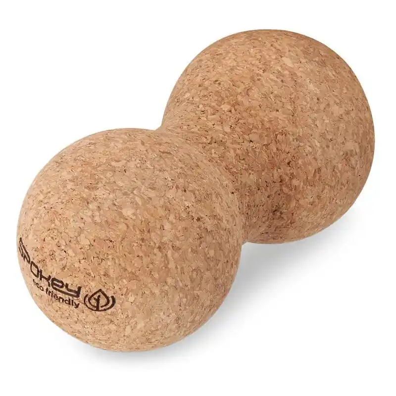 Spokey DOUBLE OAK Korkový dvojitý masážní míček, 16 x 8 cm Akce