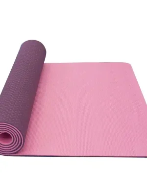 YATE Yoga Mat dvouvrstvá, materiál TPE růžová/fialová Cenový Hit