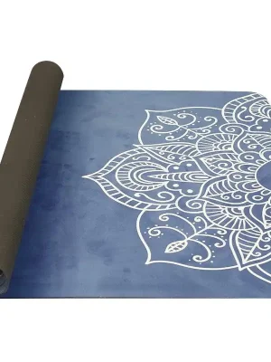 YATE Yoga Mat přírodní guma - vzor H 4 mm - modrá Víkendová Akce