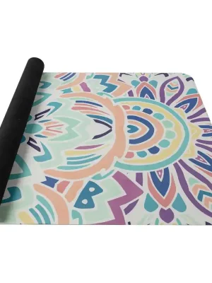 YATE Yoga mat přírodní guma, vzor I, 1 mm - růžová/modrá Expresní Doručení