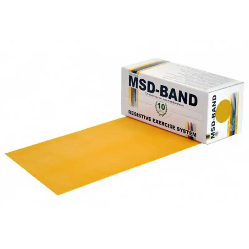 MSD BAND MSD-BAND Cvičební pás Latex Free, 5.5m měkký, žlutý (krabička) Vrácení Zdarma