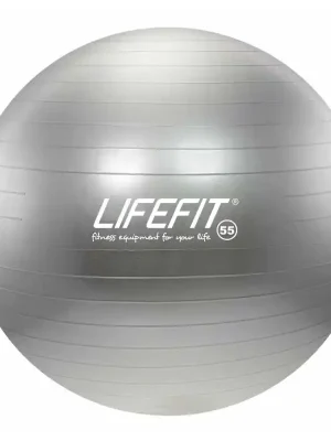 Gymnastický míč LIFEFIT® ANTI-BURST 55 cm, stříbrný Finální Výprodej