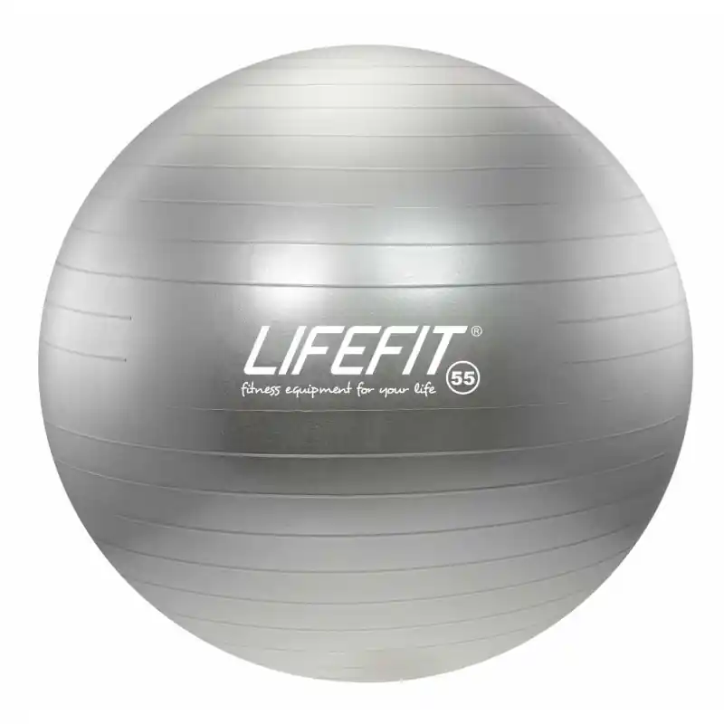 Gymnastický míč LIFEFIT® ANTI-BURST 55 cm, stříbrný Finální Výprodej