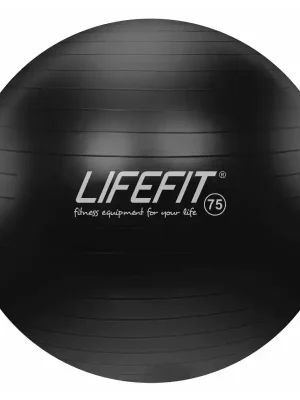 Zlevněný Gymnastický míč LIFEFIT® ANTI-BURST 75 cm, černý
