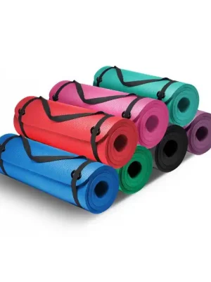 Karimatka na cvičení NBR COMFORT 183x61x1,5 cm s otvory na zavěšení, růžová Ověřený