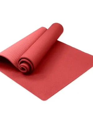 Bezpečná Platba Karimatka na jógu SEDCO TPE SINGLE COLOR 183x61x0,8 cm, červená