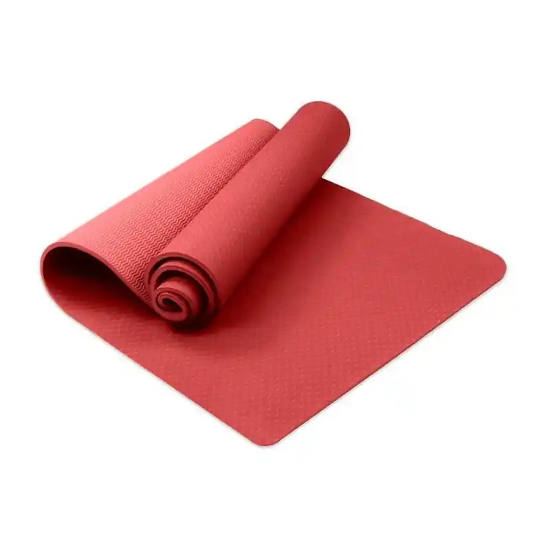 Bezpečná Platba Karimatka na jógu SEDCO TPE SINGLE COLOR 183x61x0,8 cm, červená