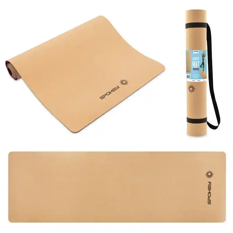 Super Cena Spokey SAVASANA Korková jóga podložka, 183 x 61 x 0,4 cm, hnědá