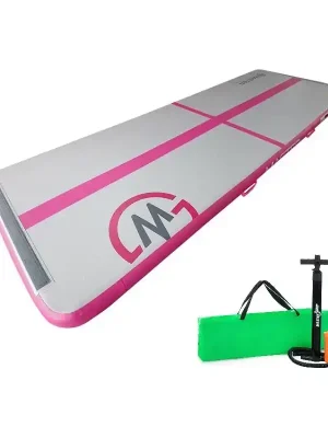 Nejlepší Cena Airtrack MASTER nafukovací žíněnka 300 x 100 x 10 cm - šedá - růžová