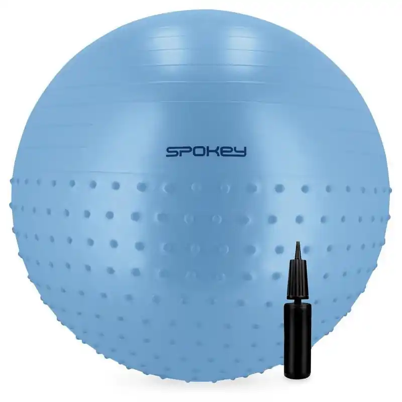 Spokey HALF FIT 2v1 Masážní gymnastický míč, 55 cm, modrý Přímo Od Výrobce