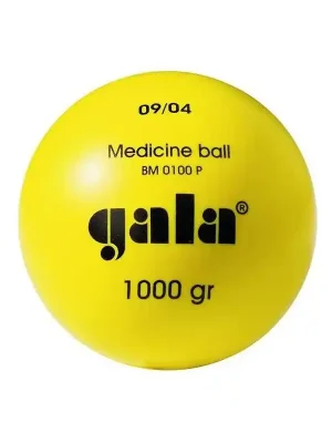 Míč medicinbal Gala plastový 1 kg žlutý Cenová Bomba