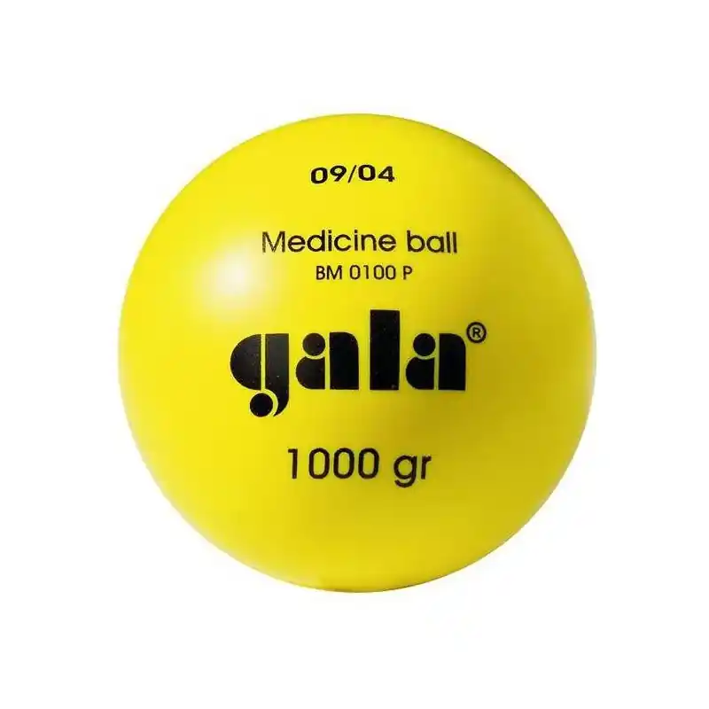 Míč medicinbal Gala plastový 1 kg žlutý Cenová Bomba