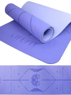 Akční Nabídka Podložka LIFEFIT® YOGA MAT LOTOS DUO, 183x58x0,6cm, modrá